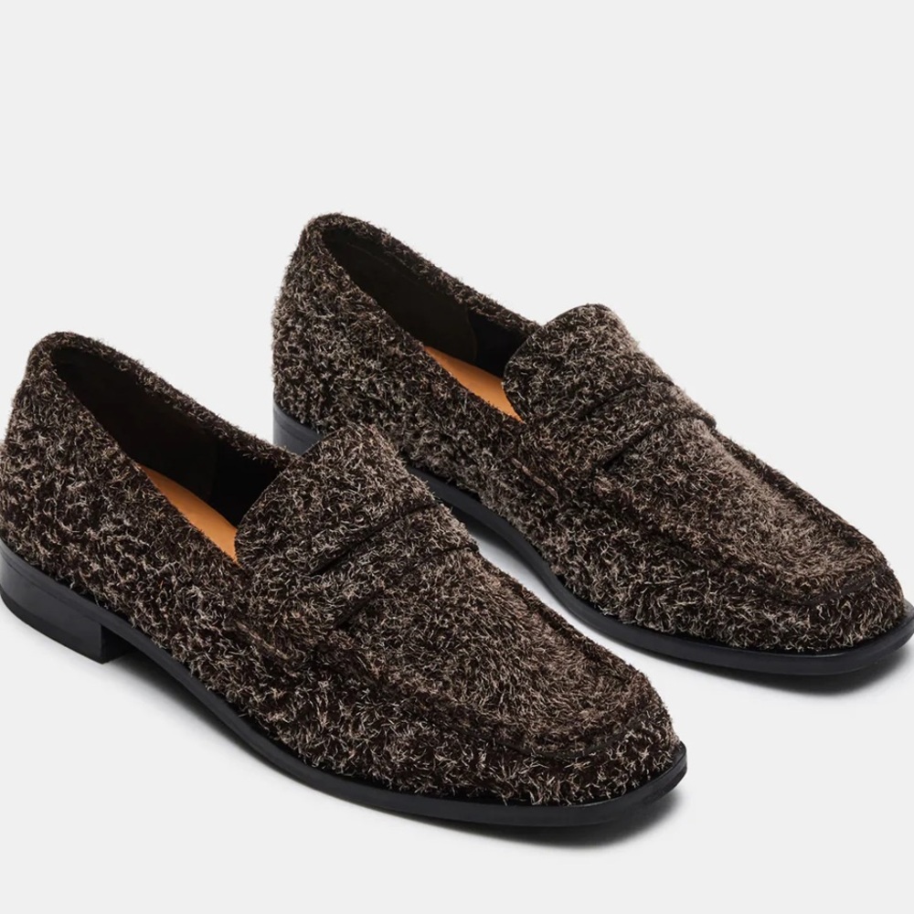 Steve Madden PARLOUR Brown Suede Square Toe Loafers